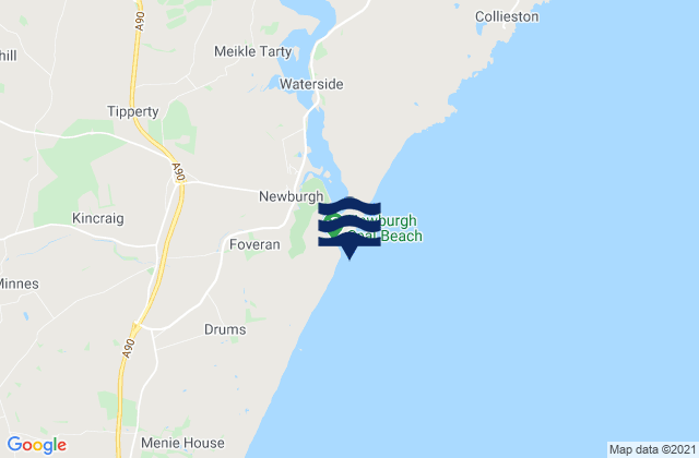 Mappa delle maree di Newburgh Beach, United Kingdom