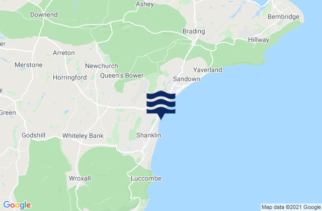 Mappa delle maree di Newchurch, United Kingdom