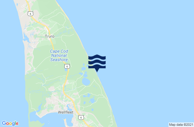 Mappa delle maree di Newcomb Hollow Beach, United States
