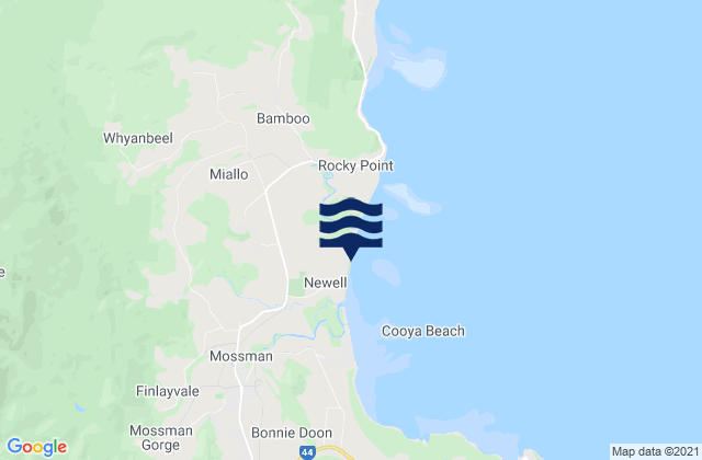 Mappa delle maree di Newell Beach, Australia