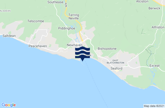 Mappa delle maree di Newhaven Beach, United Kingdom