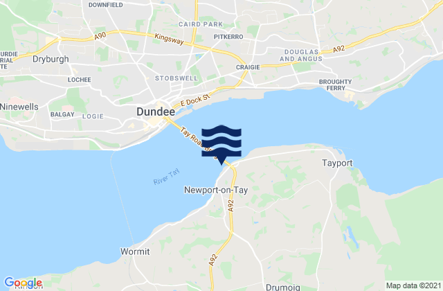 Mappa delle maree di Newport-on-Tay, United Kingdom