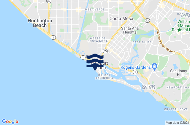 Mappa delle maree di Newport Beach, United States