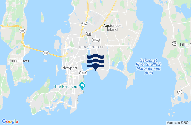 Mappa delle maree di Newport County, United States