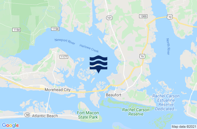 Mappa delle maree di Newport Marshes E of, United States
