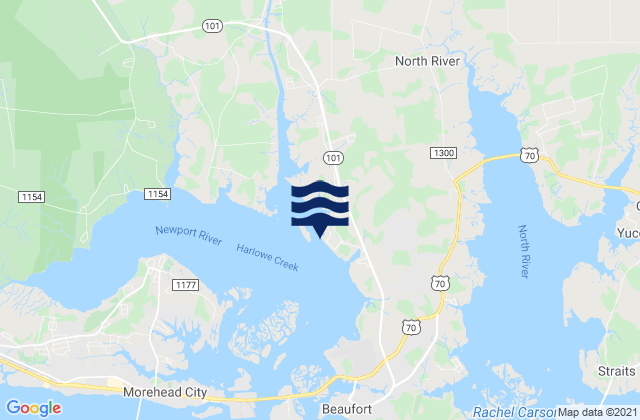 Mappa delle maree di Newport River (yacht Club), United States