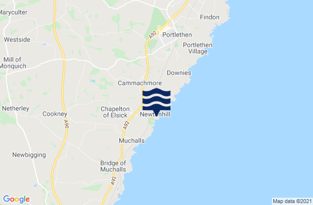 Mappa delle maree di Newtonhill, United Kingdom