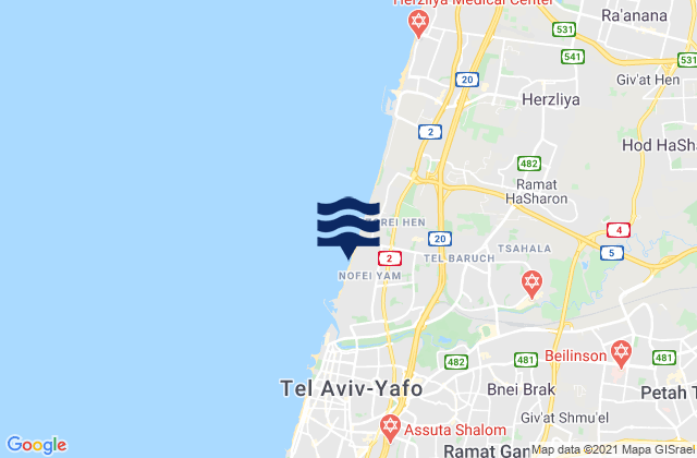 Mappa delle maree di Neẖalim, Israel