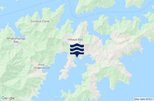 Mappa delle maree di Ngakuta Bay, New Zealand