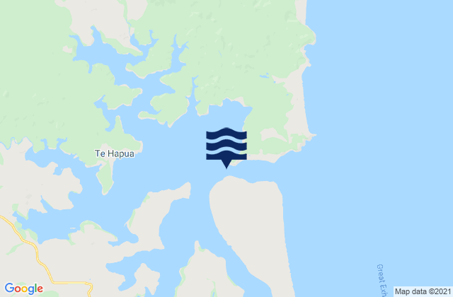 Mappa delle maree di Ngatehe Point, New Zealand