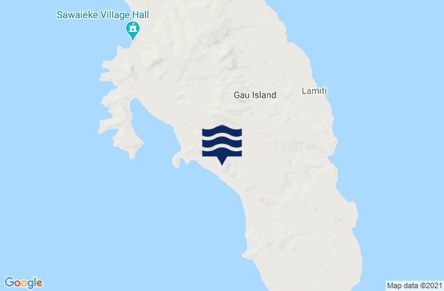 Mappa delle maree di Ngau Island, Fiji