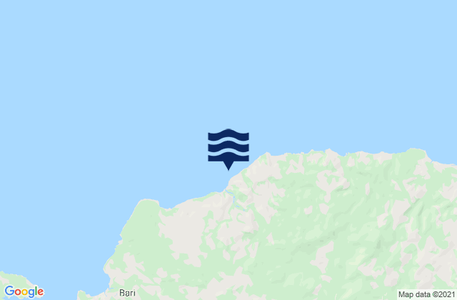Mappa delle maree di Nggilat, Indonesia