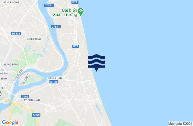 Mappa delle maree di Nghi Xuân, Vietnam