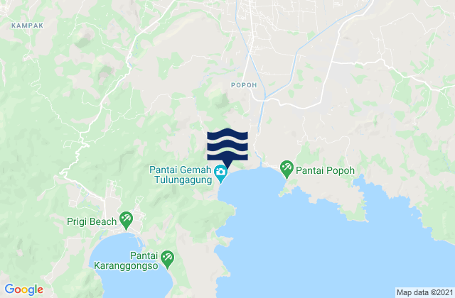 Mappa delle maree di Nglampir, Indonesia