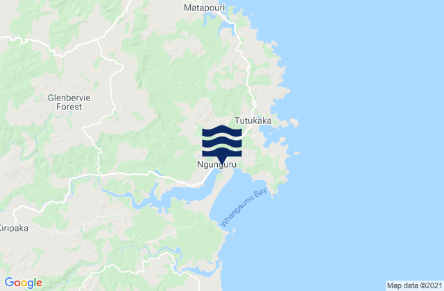 Mappa delle maree di Ngunguru, New Zealand