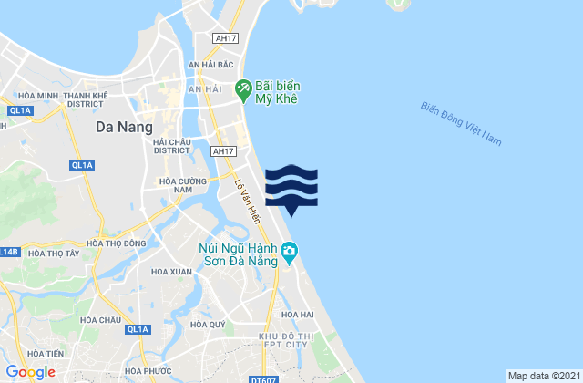 Mappa delle maree di Ngũ Hành Sơn, Vietnam