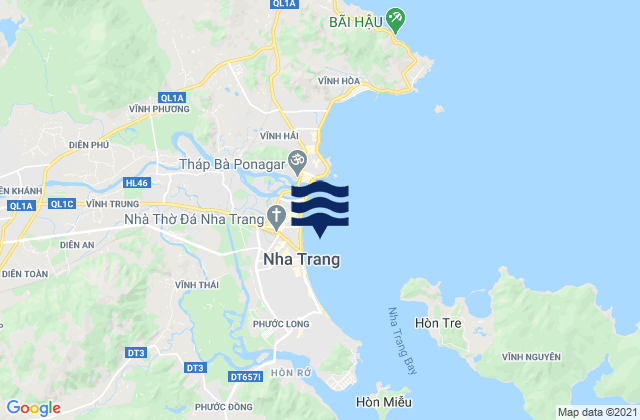Mappa delle maree di Nha Trang, Vietnam