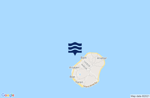 Mappa delle maree di Nibok District, Nauru