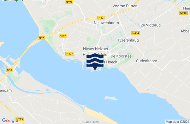 Mappa delle maree di Nieuw-Helvoet, Netherlands