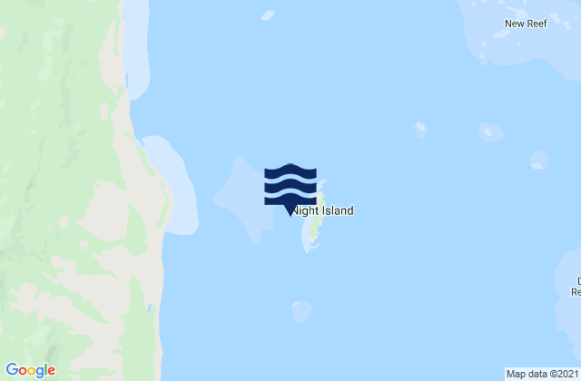Mappa delle maree di Night Island, Australia