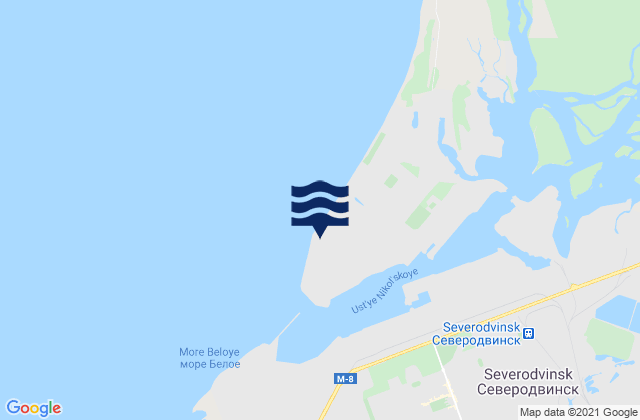 Mappa delle maree di Nikolskoi Bar, Russia