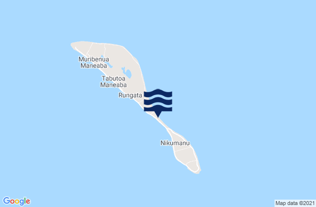 Mappa delle maree di Nikunau, Kiribati