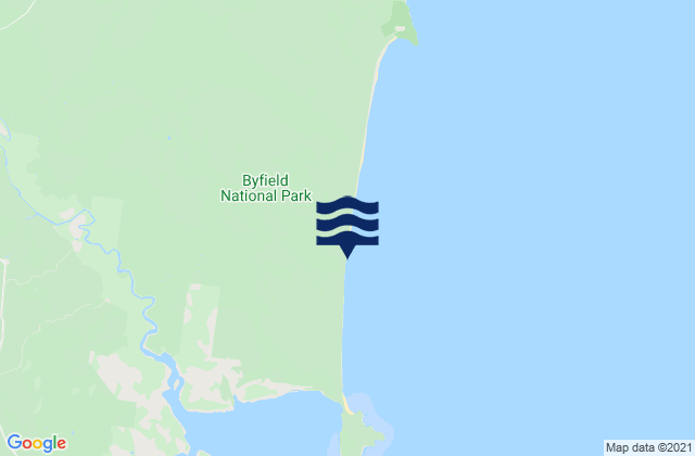 Mappa delle maree di Nine Mile Beach, Australia