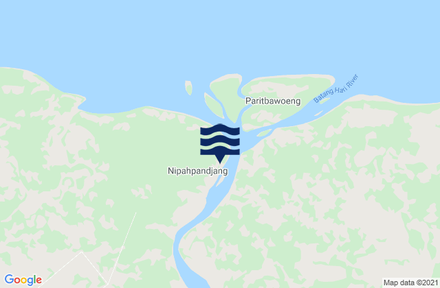 Mappa delle maree di Nipah Panjang, Indonesia