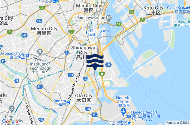 Mappa delle maree di Nisi (Io Sima), Japan