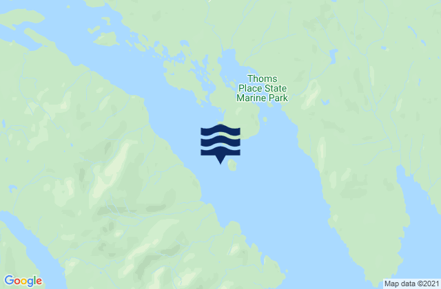 Mappa delle maree di No Name Island near Thoms Place, United States