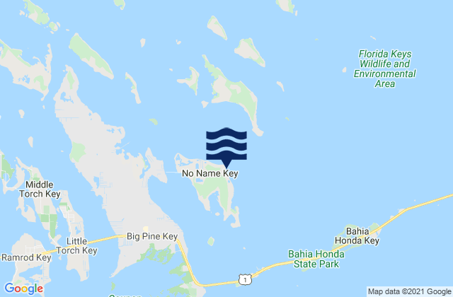 Mappa delle maree di No Name Key (East Side Bahia Honda Channel), United States