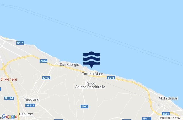 Mappa delle maree di Noicattaro, Italy