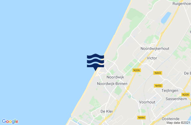 Mappa delle maree di Noordwijk-Binnen, Netherlands