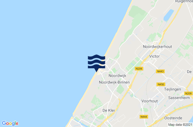 Mappa delle maree di Noordwijk aan Zee, Netherlands