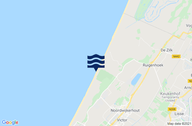 Mappa delle maree di Noordwijkerhout, Netherlands