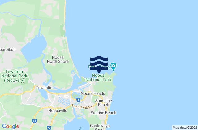 Mappa delle maree di Noosa - Boiling Pot, Australia