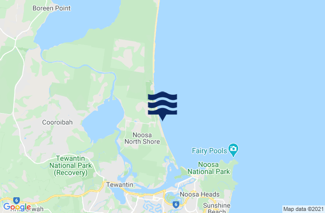 Mappa delle maree di Noosa - First Point, Australia