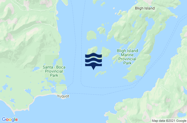 Mappa delle maree di Nootka Sound, Canada