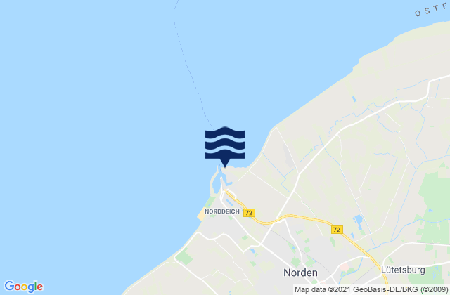 Mappa delle maree di Norddeich Hafen, Netherlands