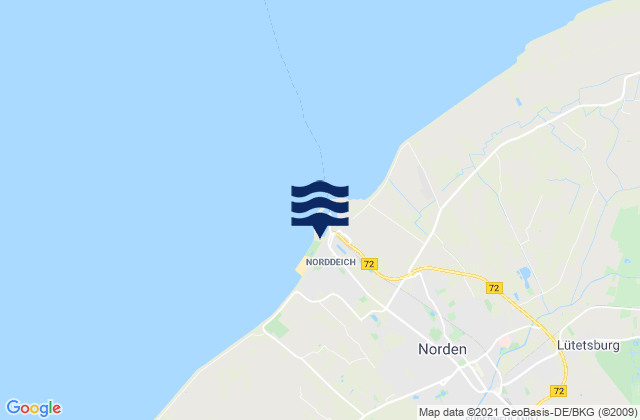 Mappa delle maree di Norddeich, Germany