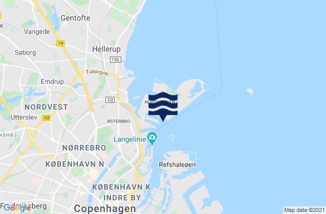 Mappa delle maree di Nordhavnen, Denmark