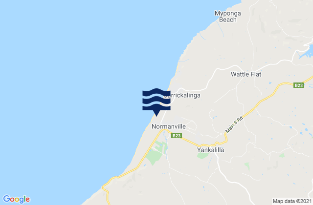 Mappa delle maree di Normanville, Australia