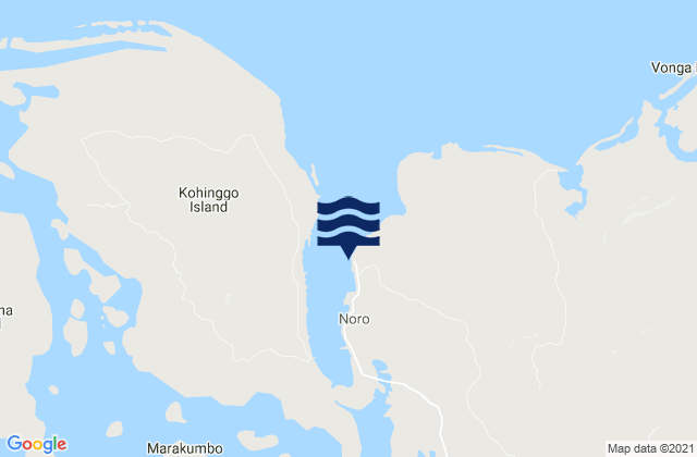 Mappa delle maree di Noro, Solomon Islands