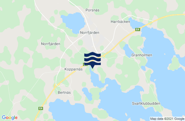 Mappa delle maree di Norrfjärden, Sweden
