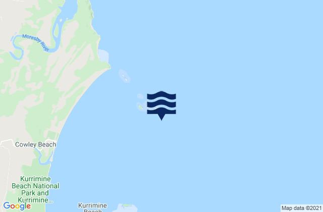 Mappa delle maree di North Barnard Island, Australia