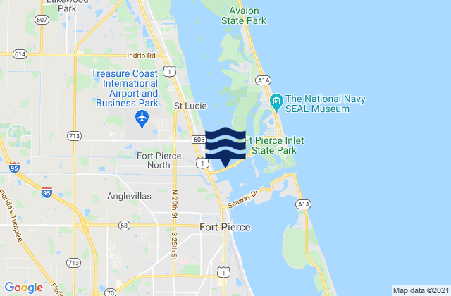 Mappa delle maree di North Beach Causeway, United States