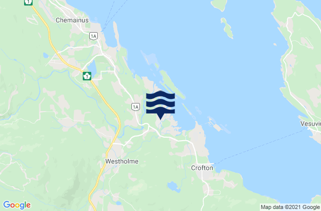 Mappa delle maree di North Cowichan, Canada
