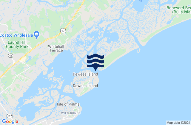 Mappa delle maree di North Dewees Island (Capers Inlet), United States