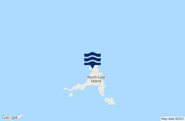 Mappa delle maree di North East Island, New Zealand