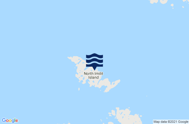 Mappa delle maree di North Imilit Island, Canada